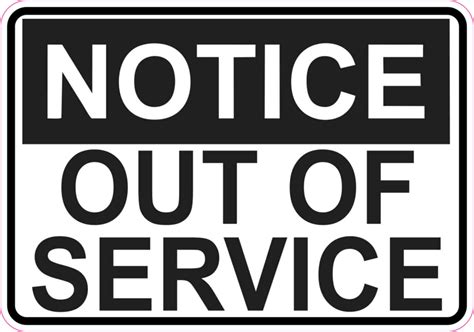 Toradh íomhá ar Out of Service Sign Printable PDF