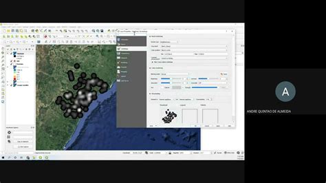 Kernel Density Estimation QGIS Layout に対する画像結果