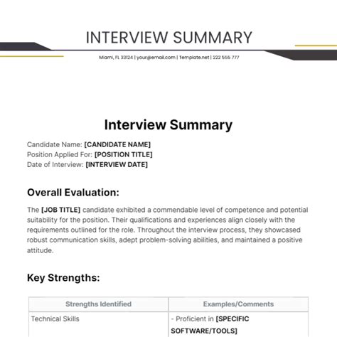 Toradh íomhá ar Interview Synopsis Example