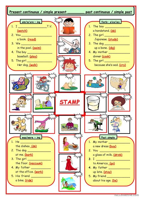 Present Simple Present Continuous Past Simple Exercise に対する画像結果