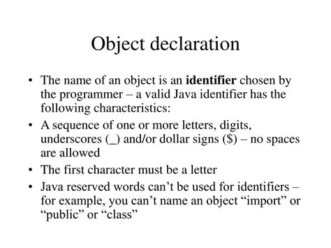 Image result for Object Declaration in Java in Syntax and Example