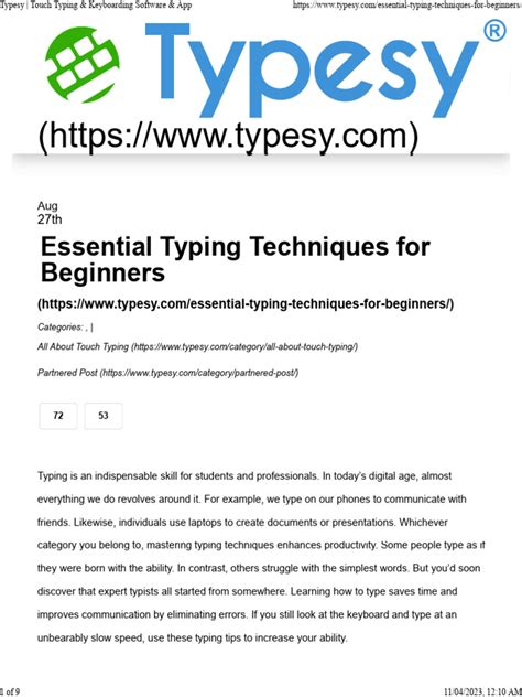 Image result for Keyboard Typing Lessons PDF
