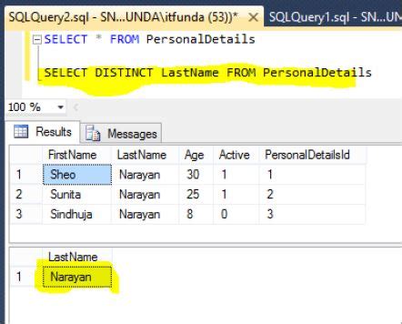 Select Unique Keyword SQL に対する画像結果