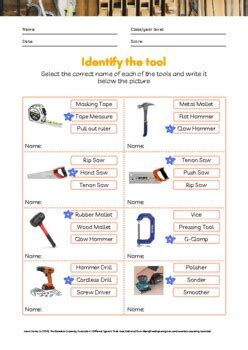 Image result for Design and Technology Tools Worksheet