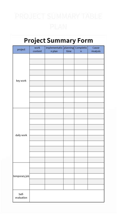 Image result for Project Planning Table