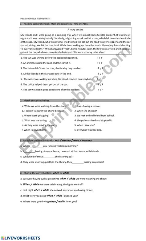 Toradh íomhá ar Past Simple Reading Comprehension Worksheet