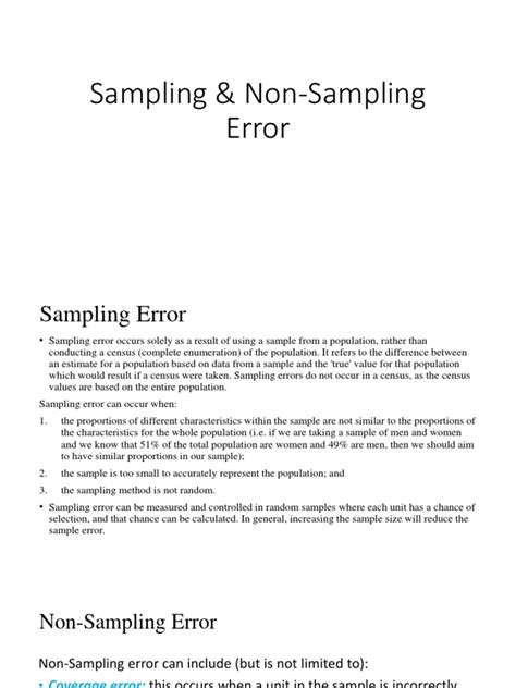 Image result for Non Sampling Error Example