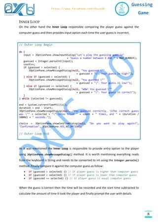 Toradh íomhá ar Loop Java Guessing Game