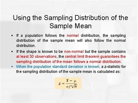 Formula of Sampling Distribution of Sample Means に対する画像結果