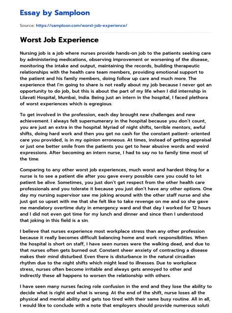 Negative Work Experience Examples に対する画像結果