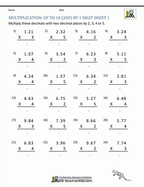 Afbeeldingsresultaten voor Free Printable Math Worksheets for 5th Grade Multiplication