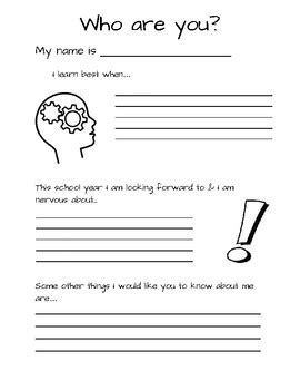 Getting to Know College Studnets in Freshman Seminar Course Worksheet に対する画像結果