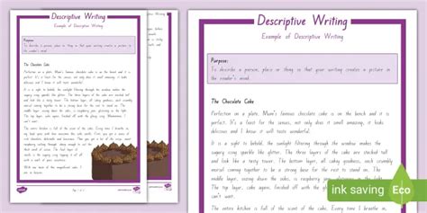 Image result for Descriptive Writing Examples for Kids