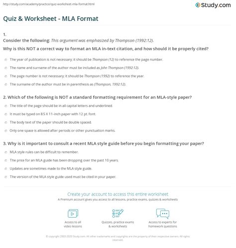 Image result for Answer Questions in MLA 9 Format