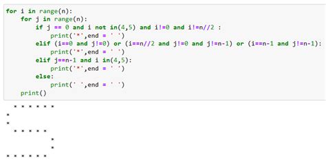 Image result for Star Pattern Python Code