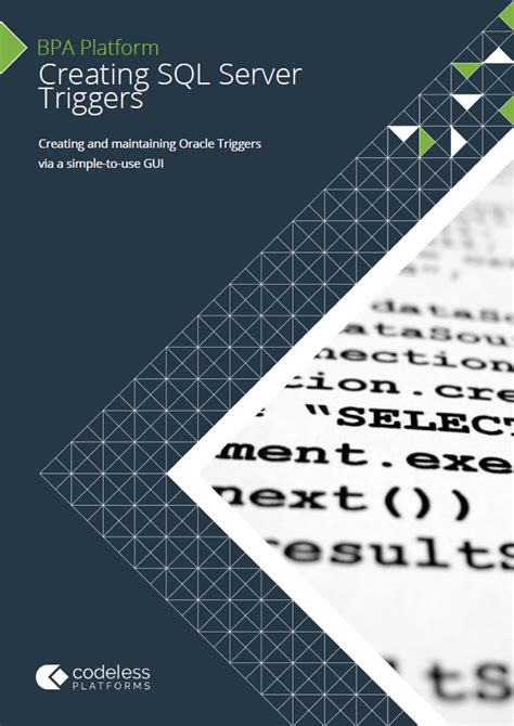 Create TRIGGER SQL Server UI に対する画像結果