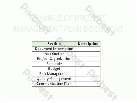 Image result for Complete Project Management Plan Example PDF