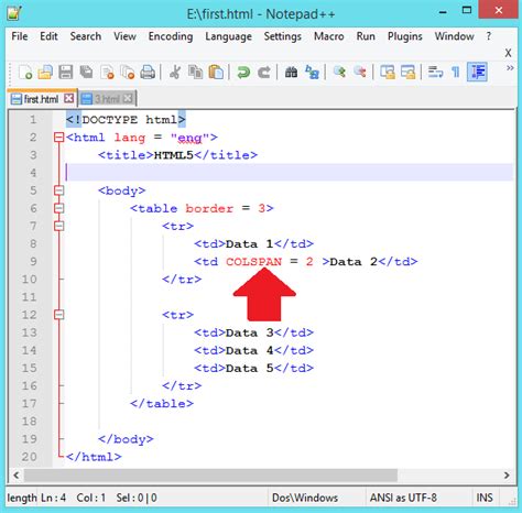 Image result for HTML Rowspan Colspan Example