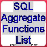 Aggregate Functions List in SQL に対する画像結果