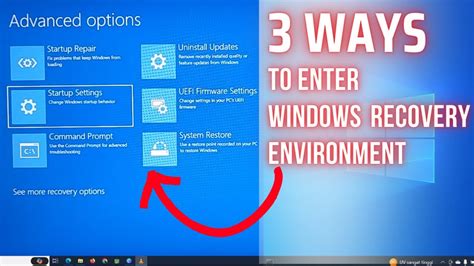 Image result for Recovery Options Windows 1.0