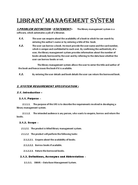 Image result for Library Management System Chapter 1