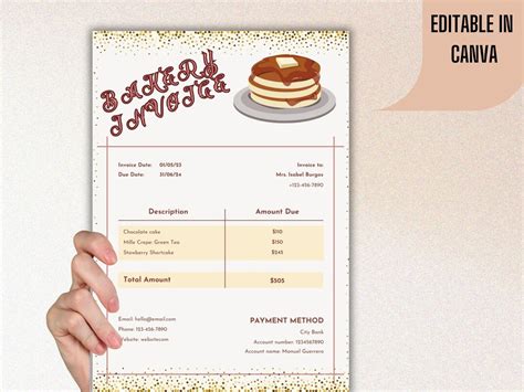Image result for Cake Order Invoice Example