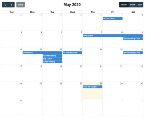 Image result for FullCalendar JavaScript