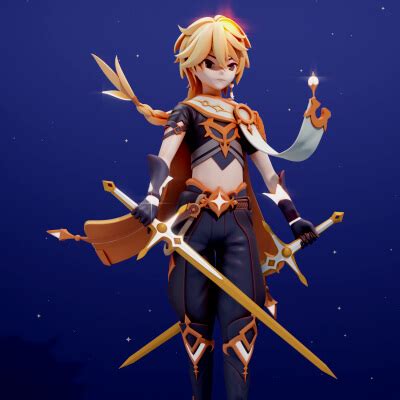 Image result for Aether Genshin Base-Model