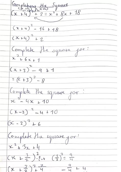 Image result for Completing Square Higher Maths Xample