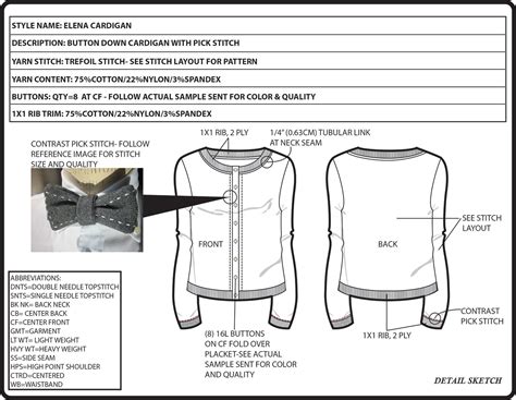 Image result for Tech Pack Sample