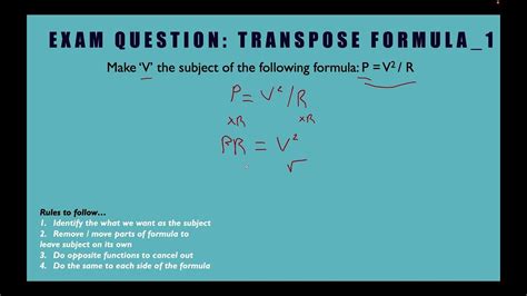 Image result for Transposition of Formula Questions
