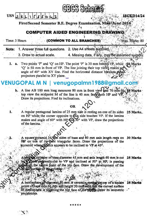 Image result for Computer Aided Engineering Drawing VTU