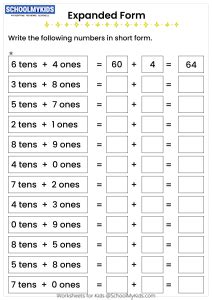 Image result for Expanded Form and Equivalent Representation Worksheets