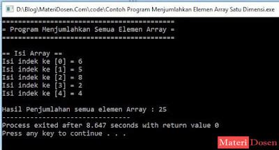 Toradh íomhá ar Program Array 2 Dimensi C++