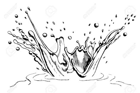 Image result for Water Splashing Drawing