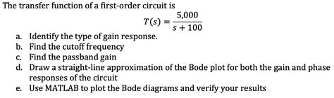 Image result for Transfer Function Frequency First Order