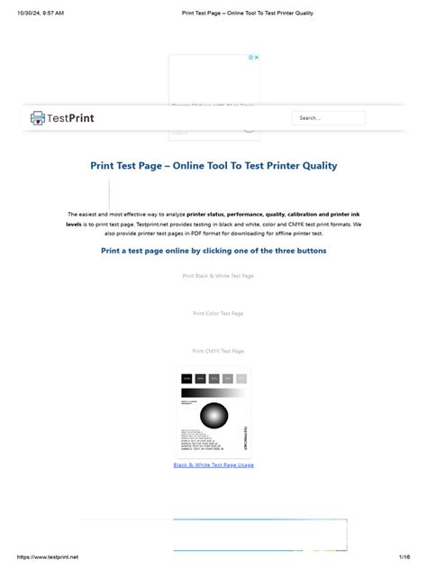 Résultat d’images pour Print Paper Test PDF