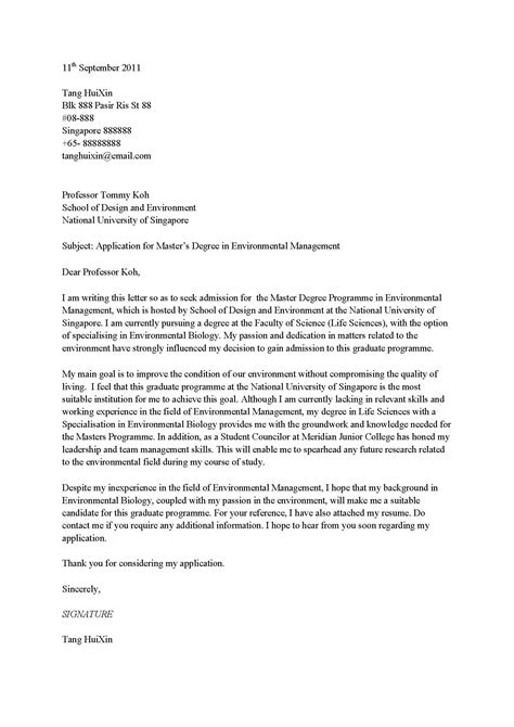 Image result for University Application Letter Sample