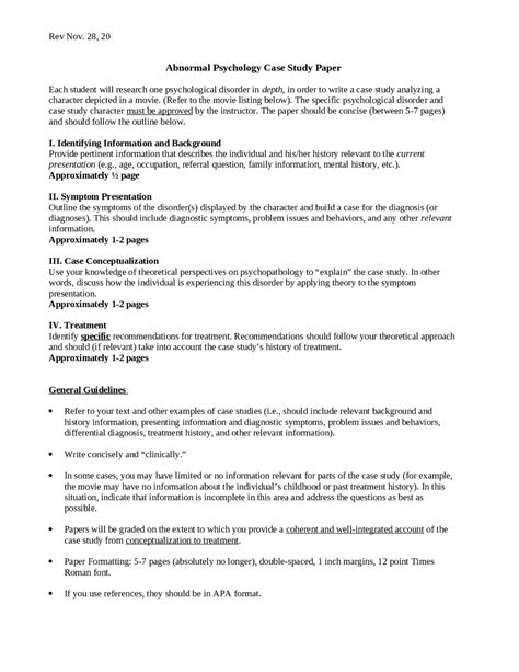 Image result for Case Study Paper Format