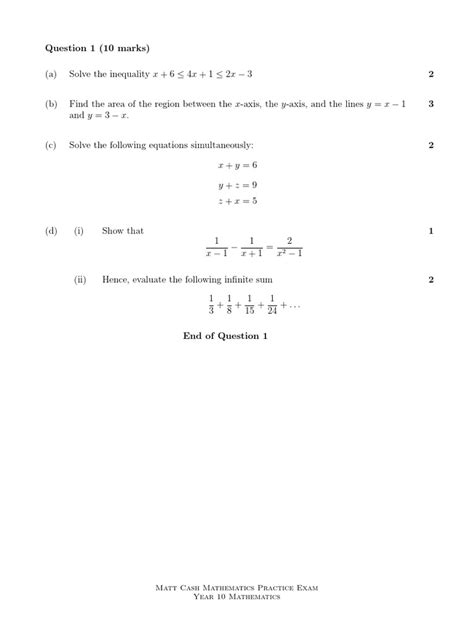 Year 10 Maths Test に対する画像結果