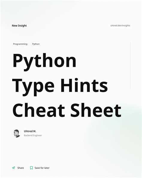 Image result for Python Type Hints Cheat Sheet