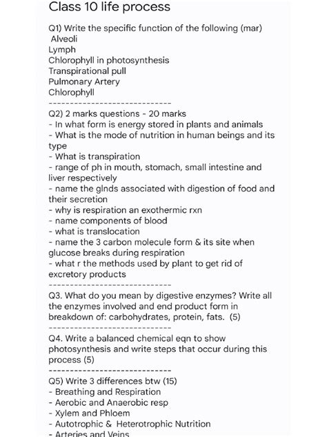 Class 10 Life Processes Diagram Based Question に対する画像結果