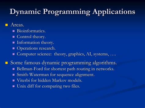 Image result for Application of Dynamic Programming Algorithm
