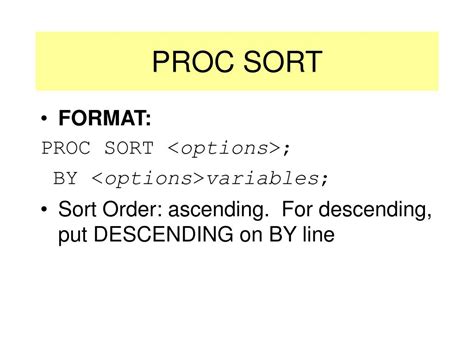 Proc Sort Descending に対する画像結果