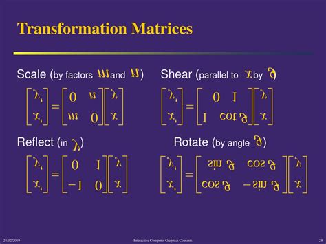 Image result for Matrix Transformation