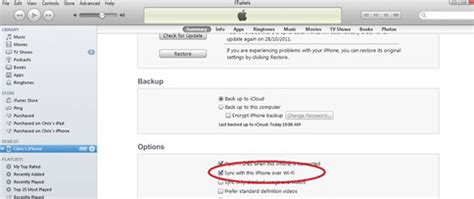 Toradh íomhá ar How to Enable iTunes Wi-Fi Sync