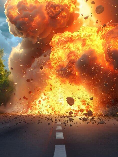 Image result for Road with Explosion Drawing