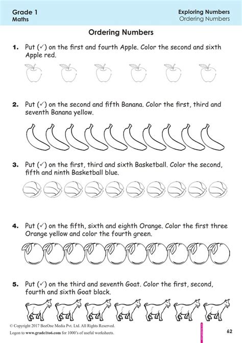 Image result for Ordinal Numbers Worksheet for Class 1