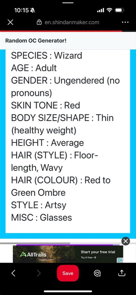 Toradh íomhá ar Random OC Generator with Picture