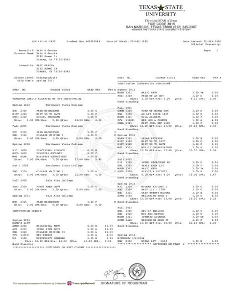 Image result for Texas Tech University Transcript Key